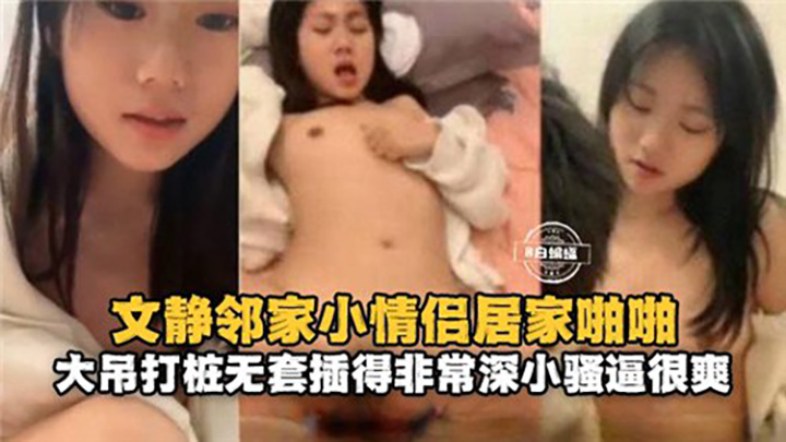 文静邻家小情侣居家啪啪,大屌打桩无套插得非常深小骚逼很爽